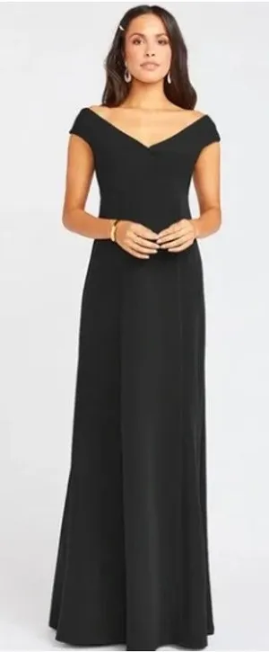 NWT Show Me Your Mumu Zurich Knot Dress in‎ Black Stretch Crepe thumbnail 1