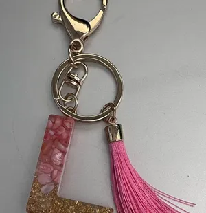 Initial Letter Keychains with Tassel, Charms for Key Purse Handbags Backpacks thumbnail 1