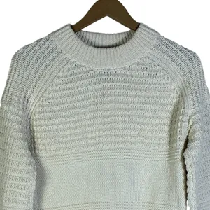 Universal Thread Cotton Knit Sweater Womens XS Cream Cozy Clean Girl Minimalist thumbnail 3