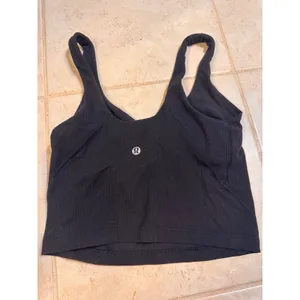 Lululemon Align Ribbed Tank Top Black Size 4 V-Neck‎ Cropped Camisole LW1DVLS thumbnail 5