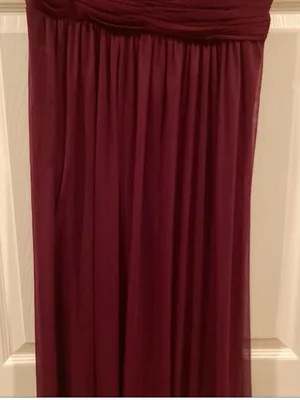 NWT MARINA Sz 6 Wine Chiffon formal/bridesmaid Dress thumbnail 7
