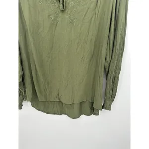 Knox Rose Womens Green Long Sleeve Boho Top Size M‎ NWT Peasant Fall thumbnail 3