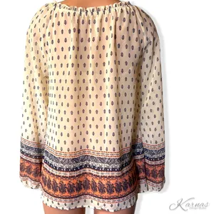 Blu Pepper Sheer Boho Tassel Top LG thumbnail 4