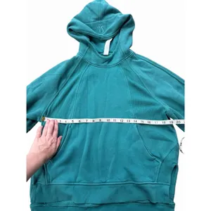 lululemon Scuba Pullover Hoodie Side Slit Logo Oversized Turquoise Blue XS/S thumbnail 6
