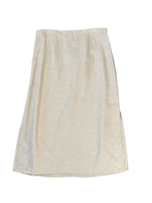 OLD NAVY Beige Linen Midi Skirt thumbnail 3