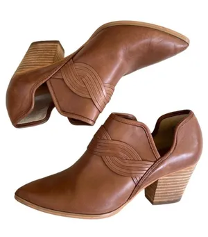 Anthro EUC Lien Do Leather Heeled Booties thumbnail 1