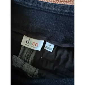 Denim & Co. 2T Dark Wash Pull-On Stretch Denim Pants Slim Straight High rise thumbnail 2