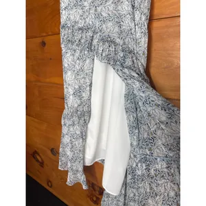 Lulus These Memories Light Blue Floral Print Ruffled Midi Dress Dance Size XL thumbnail 6