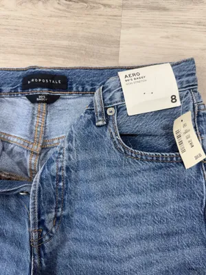 Aeropostale Light Blue Distressed 90s baggy Jeans thumbnail 4