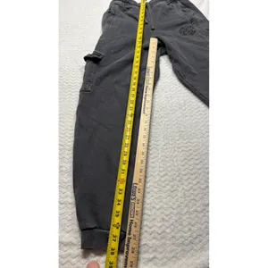 Gymshark Heritage Cargo Joggers Washed Grey Embroidered Crest Sweatpants XS thumbnail 4