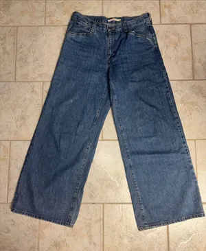 Levi's Blue Wide Leg Flare Jeans thumbnail 1