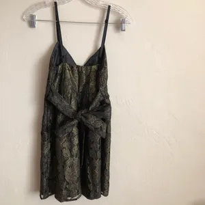 F21 Metallic Lace Overlay Mini Dress‎ thumbnail 5