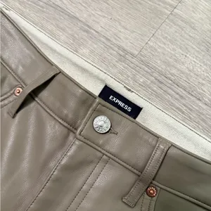 •EXPRESS• SUPER HIGH RISE MODERN STRAIGHT LEATHER PANTS thumbnail 5