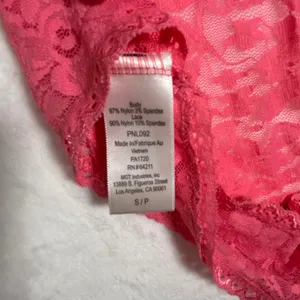 In Bloom by Jonquil Pink Lace Halter Thong Bodysuit‎ Teddy Lingerie S P thumbnail 4