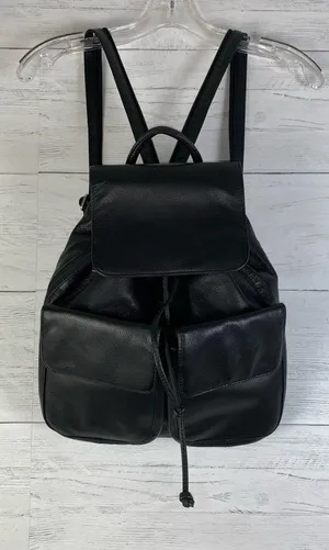 Franklin Covey Black Leather backpack/ Purse medium thumbnail 1