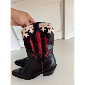 Matisse black red & white western‎ boots size 6.5 thumbnail 4