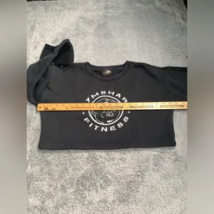 Gymshark Black Cropped Sweatshirt small thumbnail 8