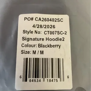 NWT COMFRT SIGNATURE HOODIE BLACKBERRY Medium Unisex thumbnail 2