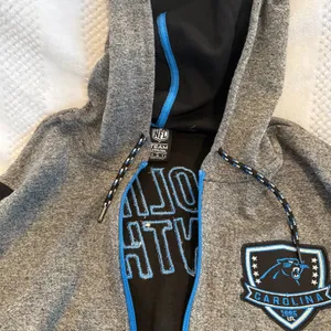 nwt new NFL carolina panthers hooded zip up sweatshirt size small S thumbnail 3