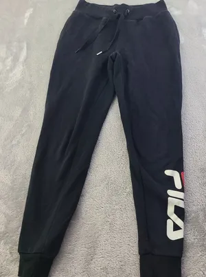 FILA Womens Graphic Tracksuit Trousers Joggers Size Small Black‎ Cotton thumbnail 1
