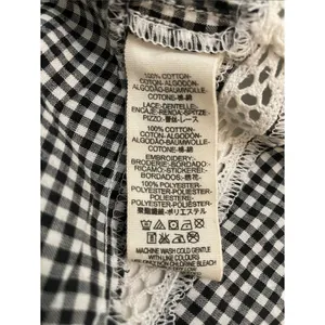 Free People Sunny Day Floral Embroidered Gingham Mini Dress Womens Medium Lace thumbnail 10