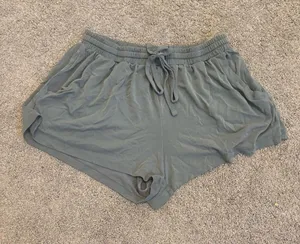 aerie Sage Green Athletic Drawstring Shorts in Silky Soft Fabric thumbnail 1