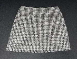 Loft Skirt Womens 10 Woven‎ Tweed Sequined Mini Holiday Occasions Dressy thumbnail 1