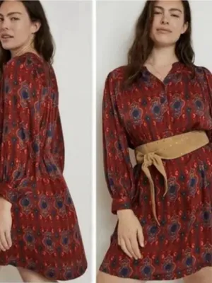 Anthropologie Tiny Rosemary‎ Tunic Mini Dress Boho Chic Size M thumbnail 2
