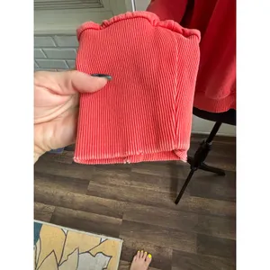 We The Free Free People Mock‎ Neck Relaxed Cropped Sweatshirt Red Large thumbnail 4
