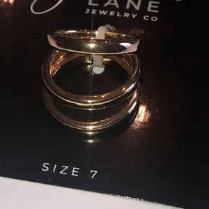 Size 7 Jasmine Lane Gold Tone Ring Triple Stack Set thumbnail 2