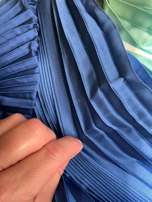 MAC DUGGAL 49903 Blue Ombre Pleated Charmeuse One-Shoulder Gown Dress 4 Flaws thumbnail 15