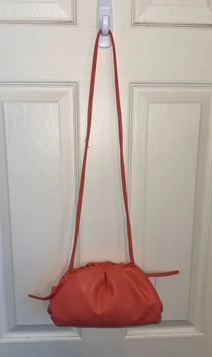 Steve Madden Orange/Coral Ruched Crossbody Bag thumbnail 1