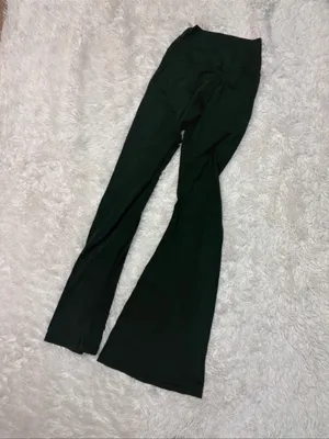 Aerie green crossover flare leggings thumbnail 3