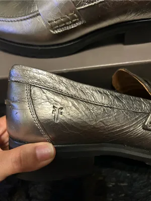 FRYE Melissa metallic leather loafers slip on shoes women’s 8 new thumbnail 6