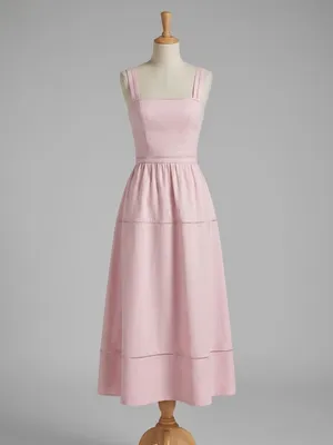 NWT Reformation Everett in Cherry Blossom Linen Sleeveless Tank Midi Dress 6 thumbnail 5