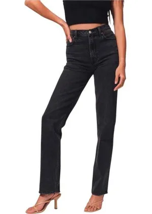 Abercrombie & Fitch Black 90s Straight Ultra High Rise Jeans Size 28/6 thumbnail 1