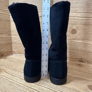 Universal Threads Sarah Boots‎ Women 6 Black Suede Shearling Winter Snow Lined thumbnail 6