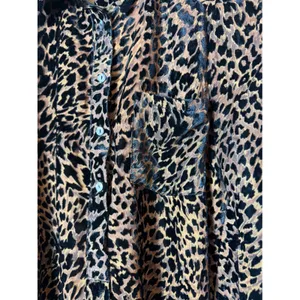 Tuckernuck Leopard Print Burnout Ruffle‎ Hem Shirt Dress XS Brown thumbnail 7