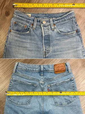 Levi’s Premium 501 Cropped Jeans 24 Rare Style Big E Raw Hem $108 thumbnail 7