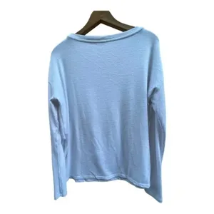 Gap white‎ long sleeve lightweight crewneck sweater ribbed sleeves size medium‌ thumbnail 3
