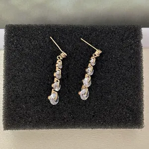 Sparkling CZ Dangle Drop Earrings for Women thumbnail 3