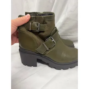 Circus By Sam Edelman Women's Platform Ankle Moss Moto Boots‎ Green Size 5M thumbnail 3