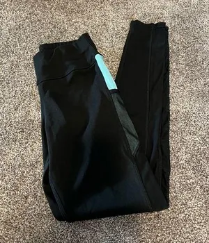POP Fit Black and Blue Leggings for Versatile Style thumbnail 1