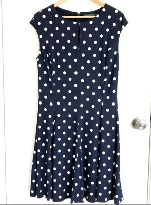 Ralph Lauren keyhole cap sleeve dress 14 thumbnail 2