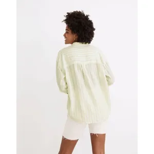 ✨Madewell Linen-Blend Painter Sz Medium Shirt in Eades Stripe✨ thumbnail 3