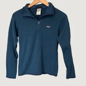 Patagonia Better Sweater 1/4 Zip Fleece Pullover Teal Blue Heather Womens XS thumbnail 2