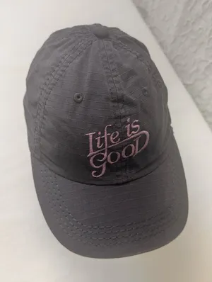 Life Is Good Hat One Size Gray Women's Baseball Cap Embroidered Lightweight thumbnail 1