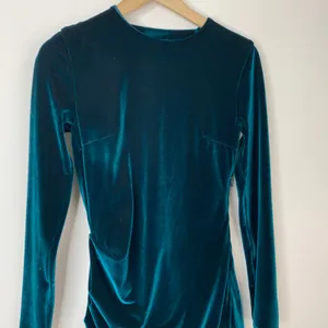 House of CB Maroush Velvet Teal Backless Mini Longsleeve Dress Womens Small thumbnail 6
