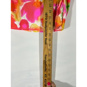 Shade & Shore Floral‎ Ruched Swim Skirt Women L Multicolored Tropical Beachwear thumbnail 3