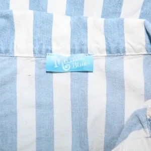 Show Me Your‎ Mumu Drine denim Jacket Sz S Marina striped thumbnail 4